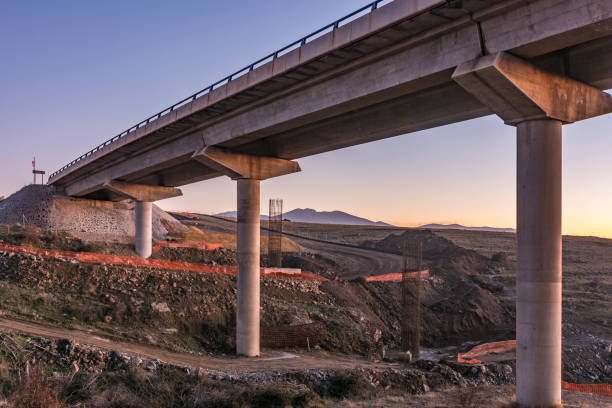 istock Construction of a bridge on a highway 1188850391
