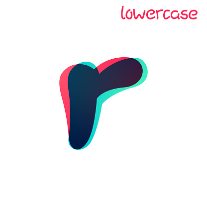 Overlapping Gradient Lowercase Letter R Logotype Stock Illustration ...