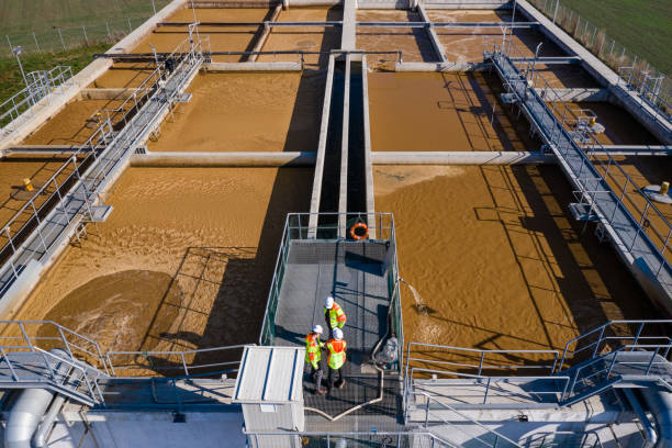 istock Engineers assessing waste water treatment plant 1188857875