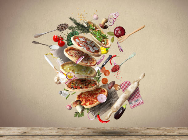 istock Pizza with different tastes with vegetables 1188858001