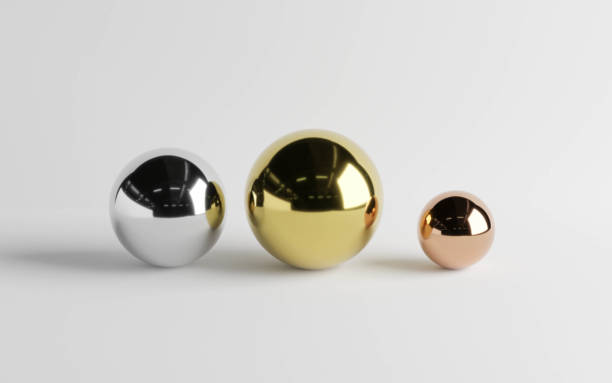 istock abstract spheres in silver, bronze, gold metal colour for different medals 3d illustration render abstract winner podium theme 1188859923
