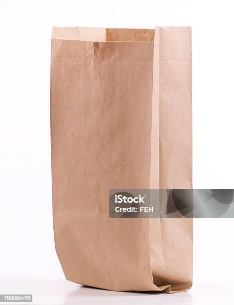 Brown Paper Bag Stock Photo - Download Image Now - Brown, Color Image, Freezer Bag