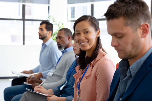 istock Business professionals at a conference 1188866721