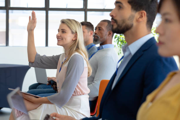 istock Business professionals at a conference 1188866764