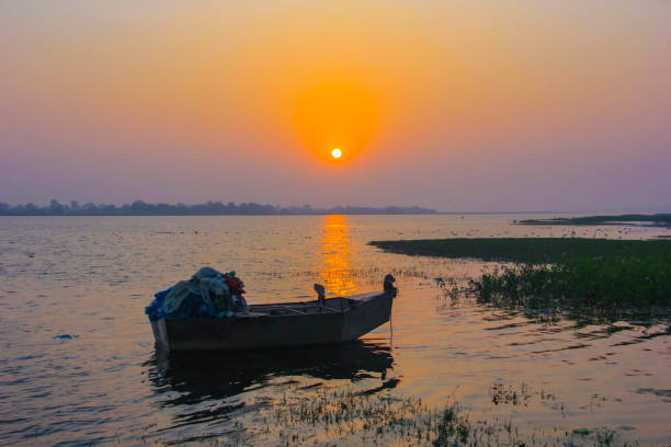 istock Sun rise or sun set view on river side 1188868364