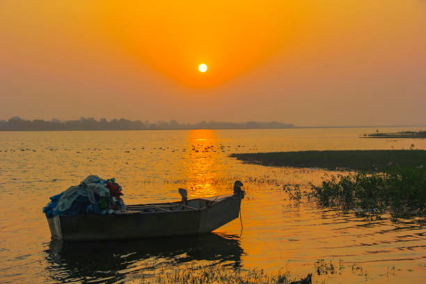 istock Sun rise or sun set view on river side 1188868476