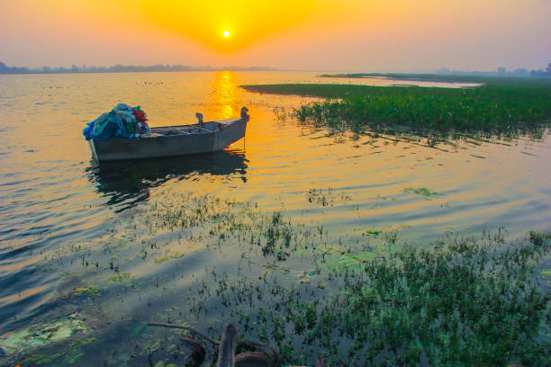 istock Sun rise or sun set view on river side 1188868519