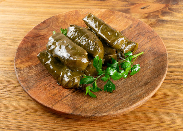 istock Traditional Turkish Dolma, Sarma or Dolmades Closeup 1188869159