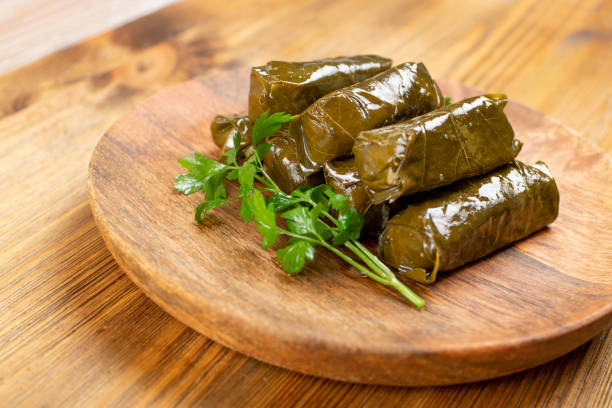 istock Traditional Turkish Dolma, Sarma or Dolmades Closeup 1188869168