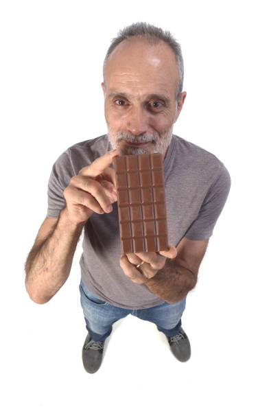 istock man with food on white background 1188879555