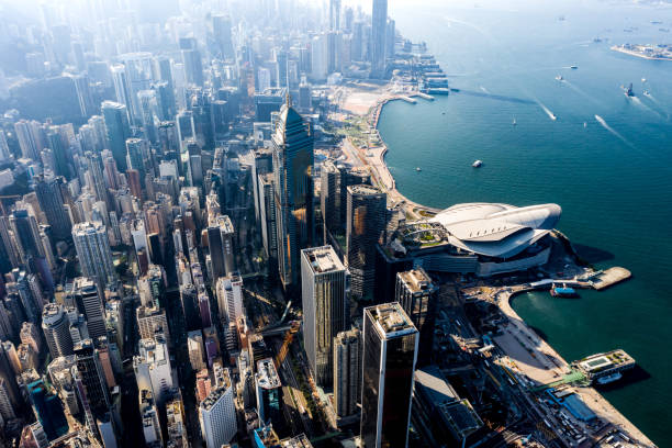 istock Hong Kong Victoria Harbor from Air 1188881097