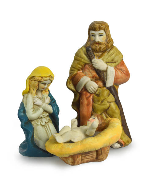 istock Christmas nativity scene isolated on white 1188883101
