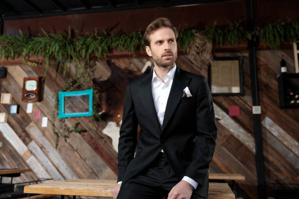 istock Young groom looking away and thinking 1188883567