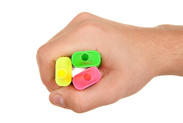 istock Hand holds colour markers 118888386