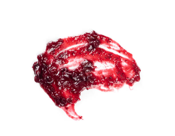istock Dark Red Berry Jam Round Blot Frame or Spot Isolated 1188890929