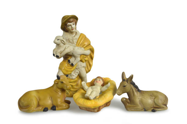 istock Christmas nativity scene isolated on white background 1188893972