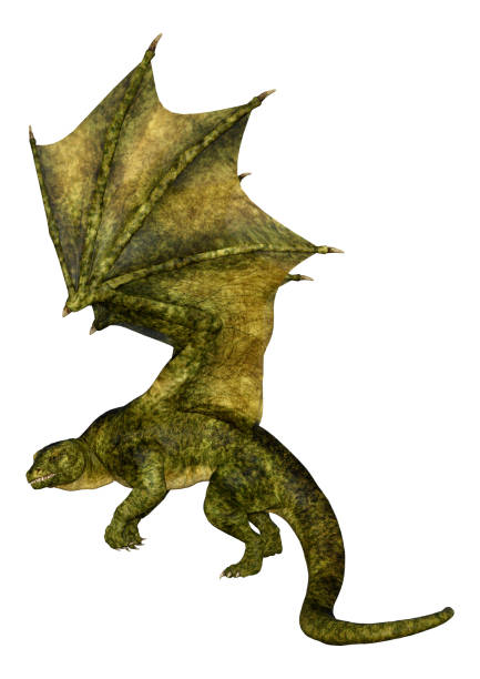 istock 3D illustration fantasy dragon on white 1188894179