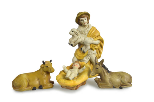 istock Christmas nativity scene isolated on white 1188895954