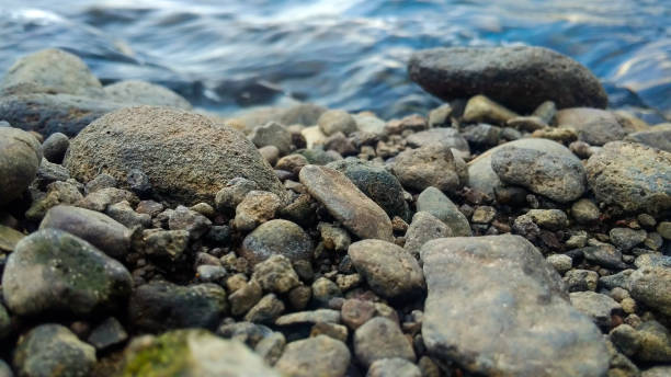 istock Stones on river edge wallpaper 1188897494