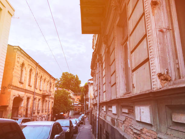 istock Old Tbilisi architecture, doors and exterior decor 1188897541