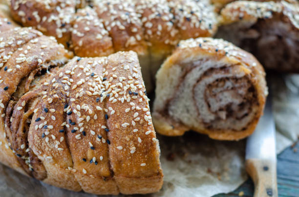istock Poppy seed and walnut scone  or bread 1188899172