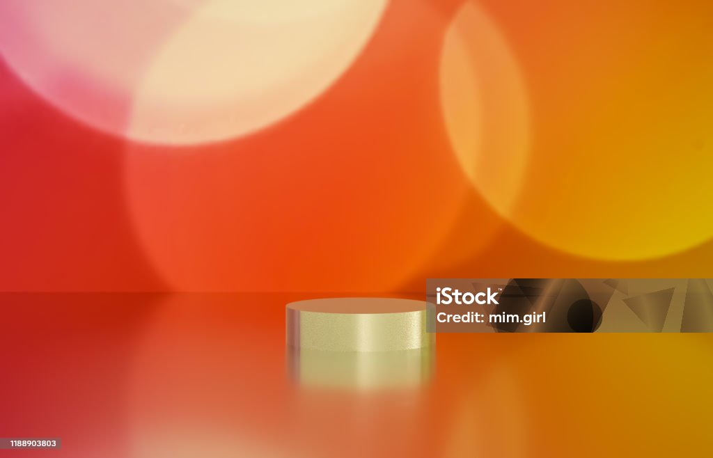 Empty Cylinder Box With Bokeh Background Luxury Cosmetic Product