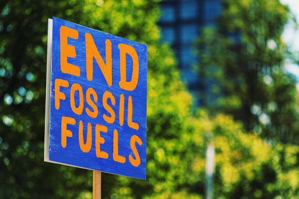 Climate Change Protest stock photo