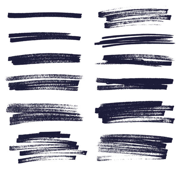 kroeg Rommelig Het spijt me Isolated Marker Lines On A White Background Stock Illustration - Download  Image Now - Single Line, Felt Tip Pen, Highlighter - iStock