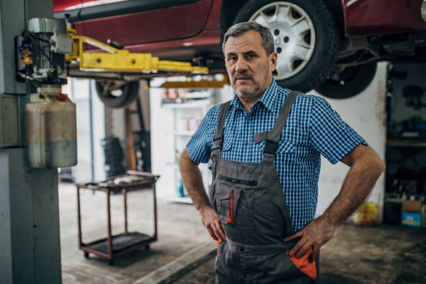istock Portrait of an older mechanic in a workshop 1188905973