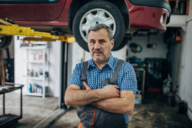 istock Portrait of an older mechanic in a workshop 1188906502