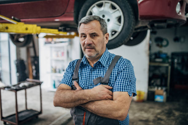 istock Portrait of an older mechanic in a workshop 1188906527