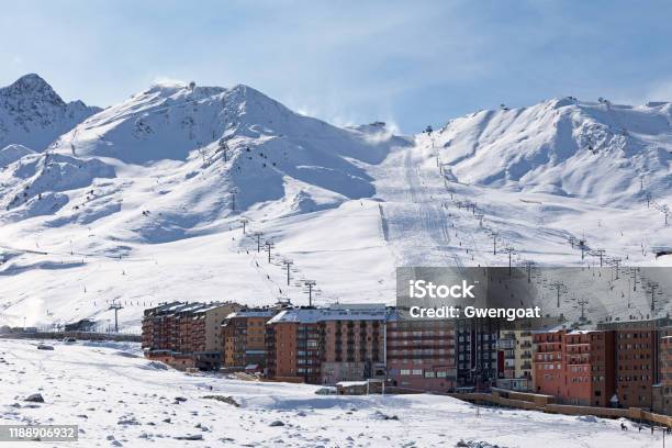 Pas De La Casa In Andorra Stock Photo - Download Image Now - Andorra, Winter, Pas de la Casa