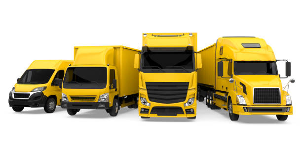istock Fleet of Freight Transportation Isolated 1188911408