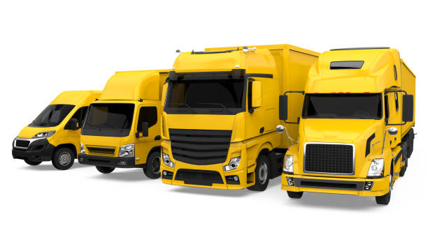 Fleet of Freight Transportation Isolated