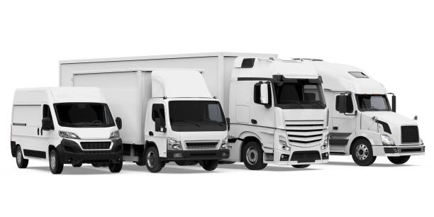 istock Fleet of Freight Transportation Isolated 1188911554