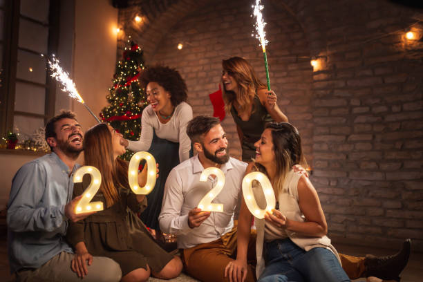 istock Friends celebrating New Years Eve 1188911593