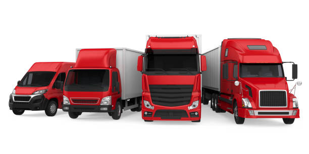 istock Fleet of Freight Transportation Isolated 1188911596