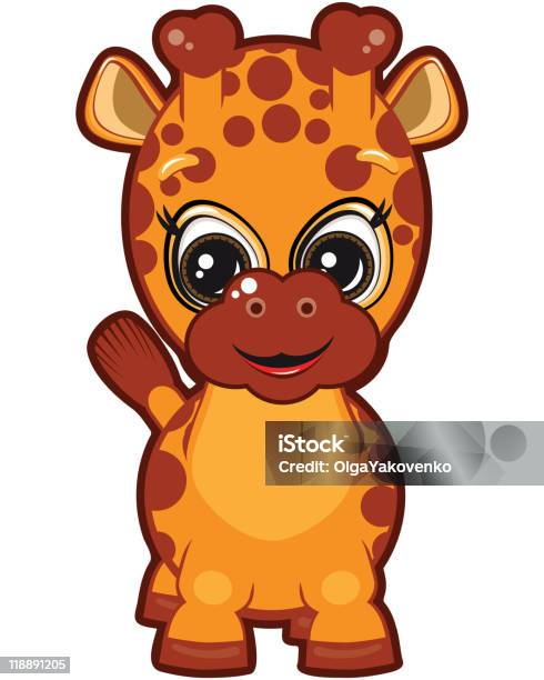 Little Girafa - Arte vetorial de stock e mais imagens de Alto - Altura Humana - Alto - Altura Humana, Amizade, Animal