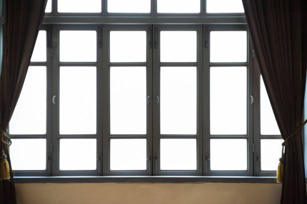 istock Window and large mirror indoor In the building 1188912087