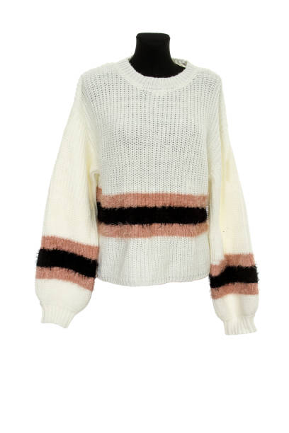 istock White knitted sweater with stripes isolated 1188912921