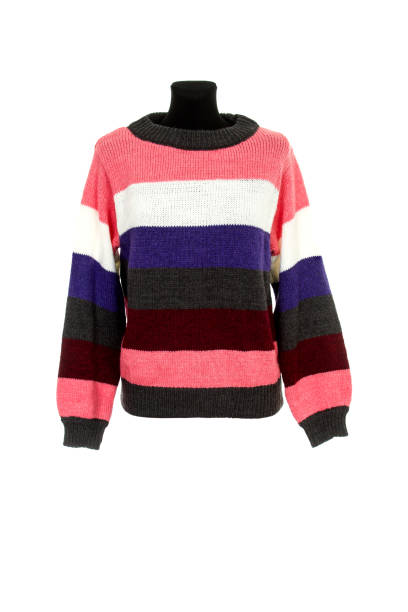 istock bright striped knitted sweater, isolated 1188912963