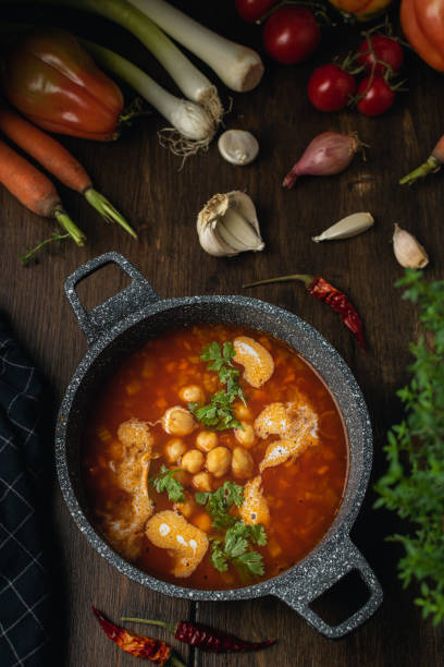 istock Vegetables, lentils and chickpeas vegetarian or vegan soup, source of protein 1188917150