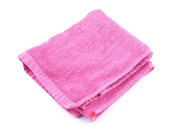 istock pink towel on a white background 1188917869