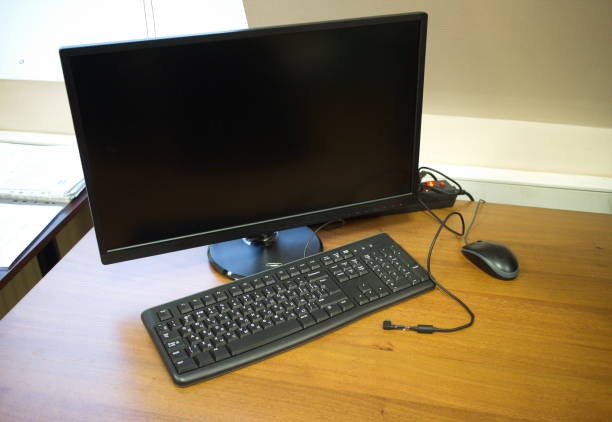istock Workplace with lcd monitor, keyboard and mouse 1188920783