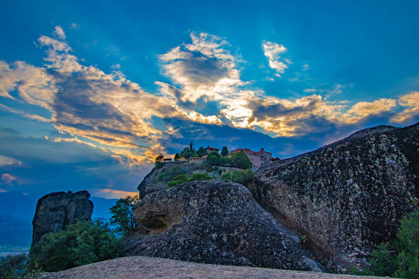 istock Meteora monastery, Greece. Beautiful landscape of monastery on rock 1188923052