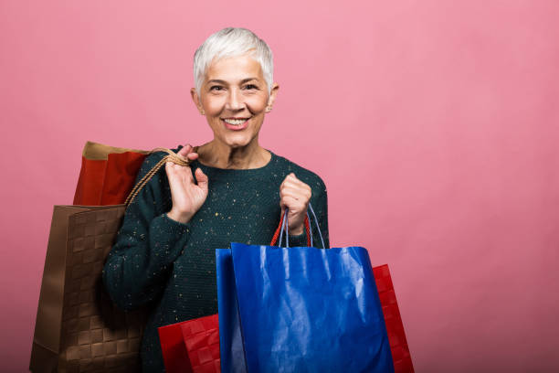 istock Satisfied woman after shopping 1188923075