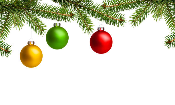 istock Christmas baubles with fir branch 1188923104