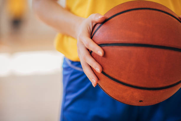 istock Basketball player with ball 1188924350