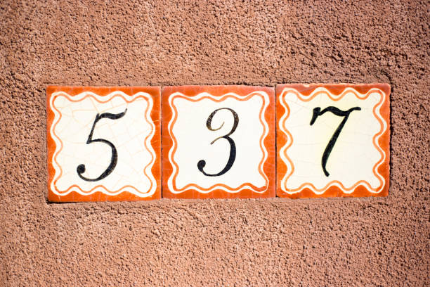 istock Santa Fe, NM: Ceramic 537 Street Address Tile; Adobe Wall 1188926297