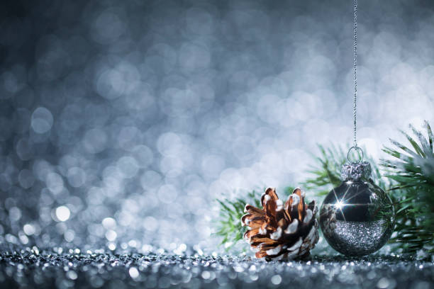 istock Christmas ornaments on defocused lights. Decorations Bokeh 1188927553